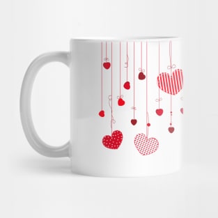 Valentine's day hanging hearts Mug